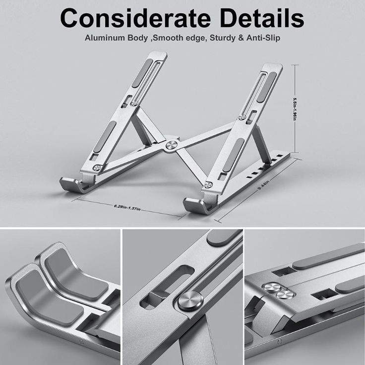 Foldable Aluminum Laptop Stand
