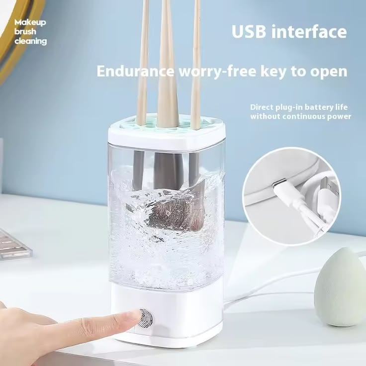 Electric Makeup Brush Cleaner & Dryer (USB Automatic)