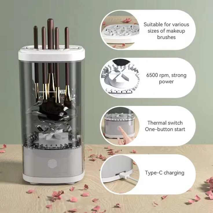 Electric Makeup Brush Cleaner & Dryer (USB Automatic)
