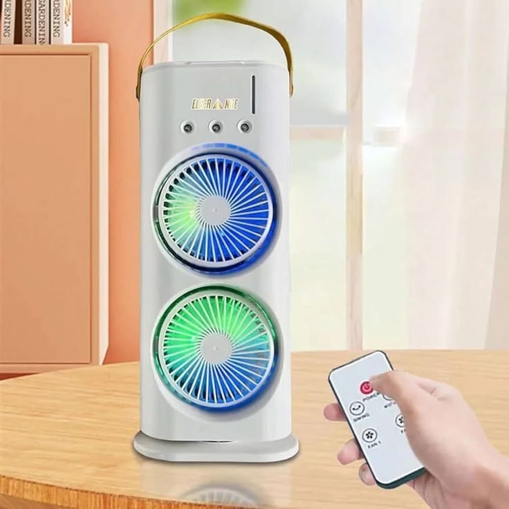 Dual Turbo Air Cooler Fan with Remote Control