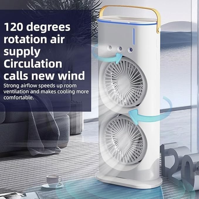 Dual Turbo Air Cooler Fan with Remote Control