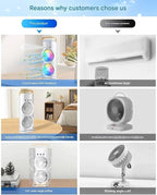 Dual Turbo Air Cooler Fan with Remote Control